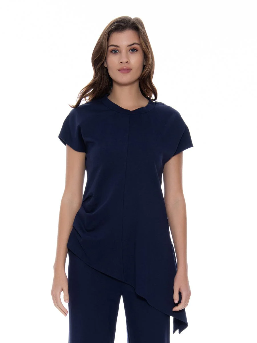 Asymmetric Cut Ruched-Side Top - Image 9
