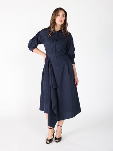 Bottom wrap shirt collared dress - Image 6