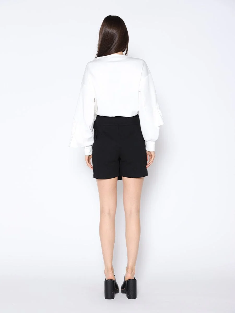 Buckle Belt Wrap Denim Skort - Image 4
