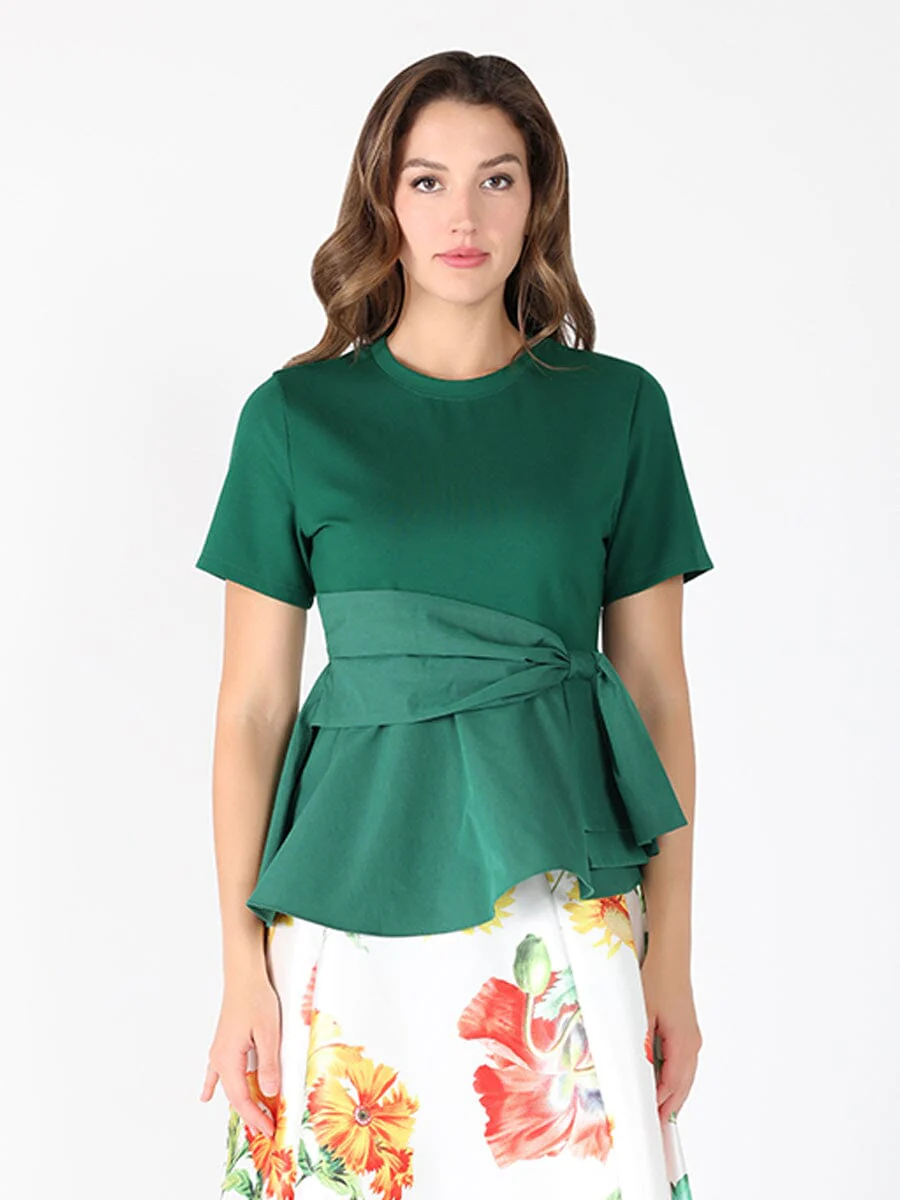 Crew Neck Oversized Bow Top - Image 5