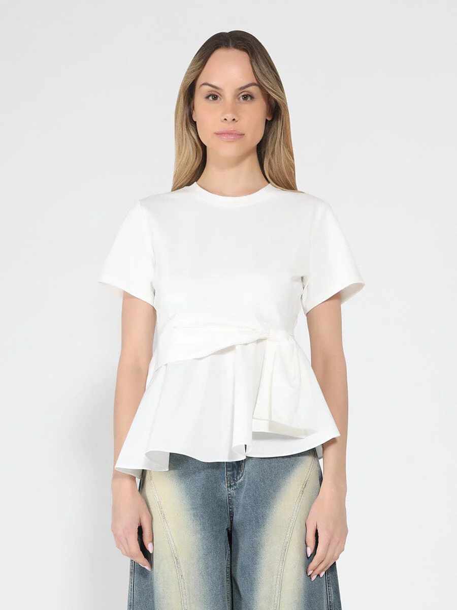 Crew Neck Oversized Bow Top - Image 9