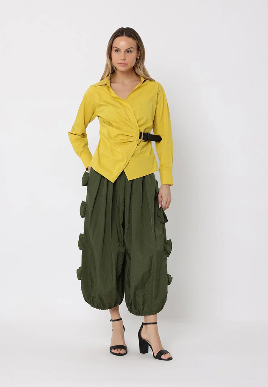 Cross Body Belt Design Side Gathered Top - Image 10