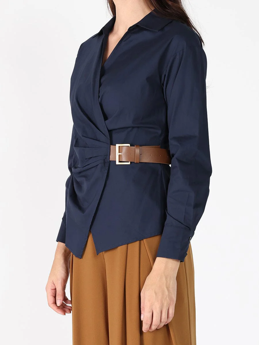 Cross Body Belt Design Side Gathered Top - Image 7