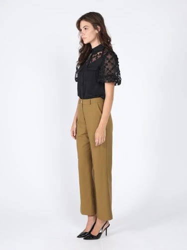 Floral mesh sleeve top - Image 3