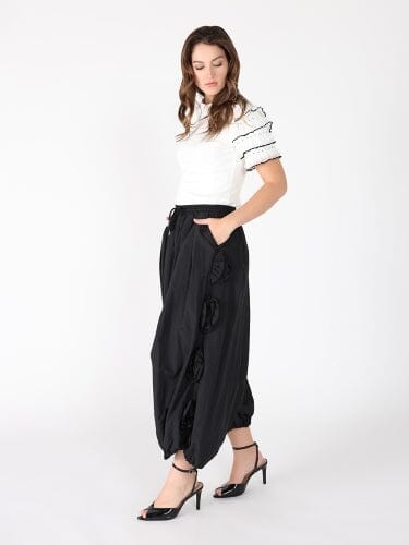 Flower Applique Parachute Pants - Image 9