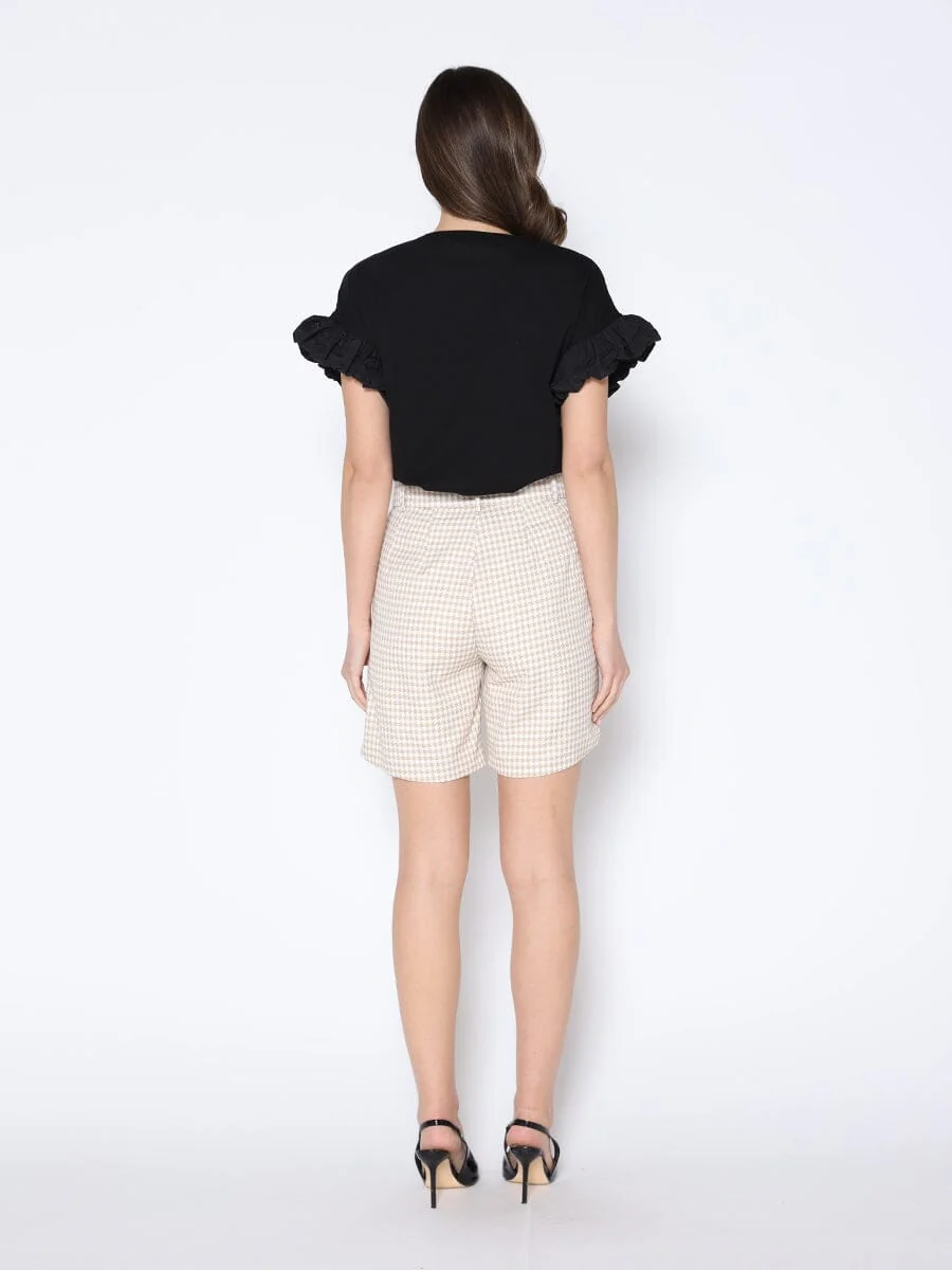 Houndstooth Pattern Half Length Short Pants - Image 4
