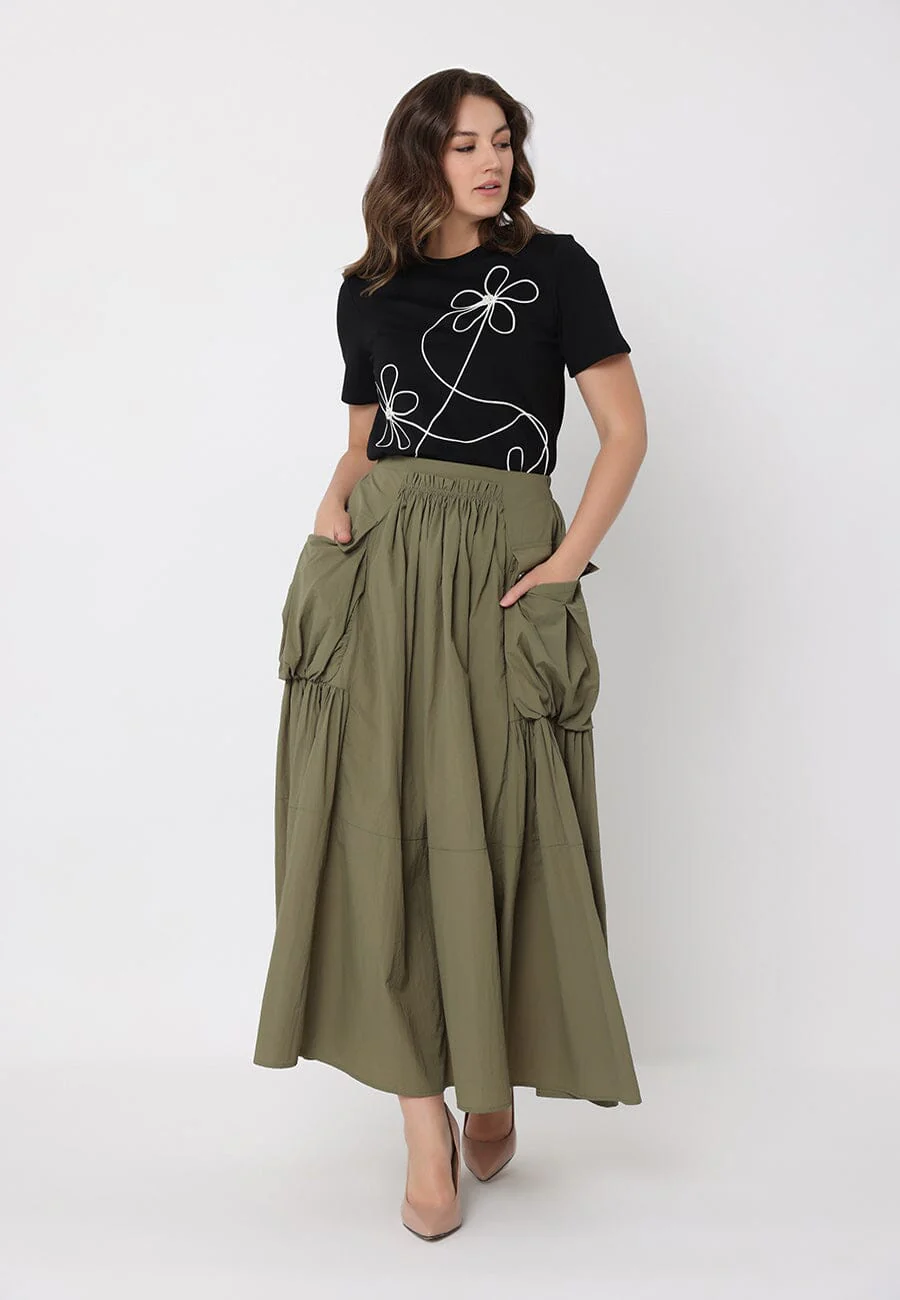 Long Parachute Cargo Skirt - Image 2