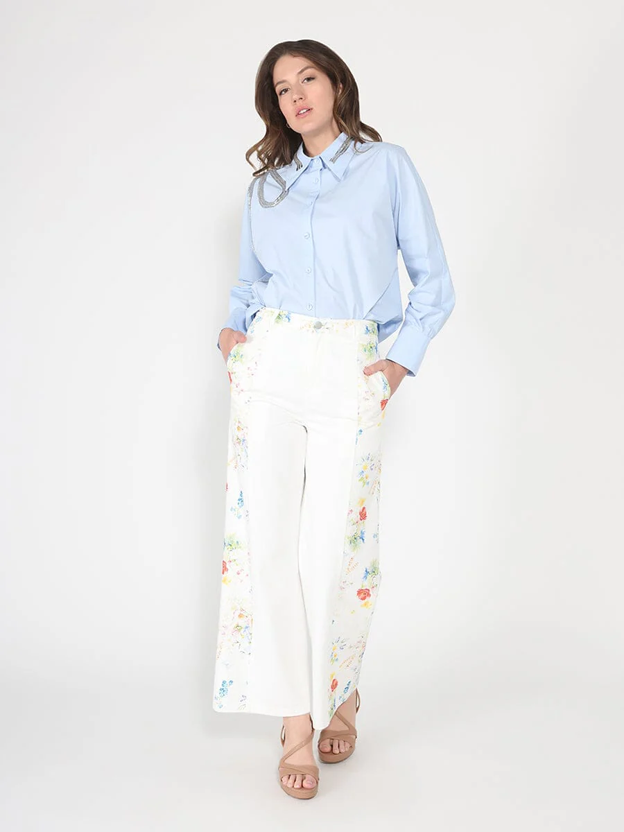 Long Sleeve Shirt Button Down Sequin Embellished - Image 2