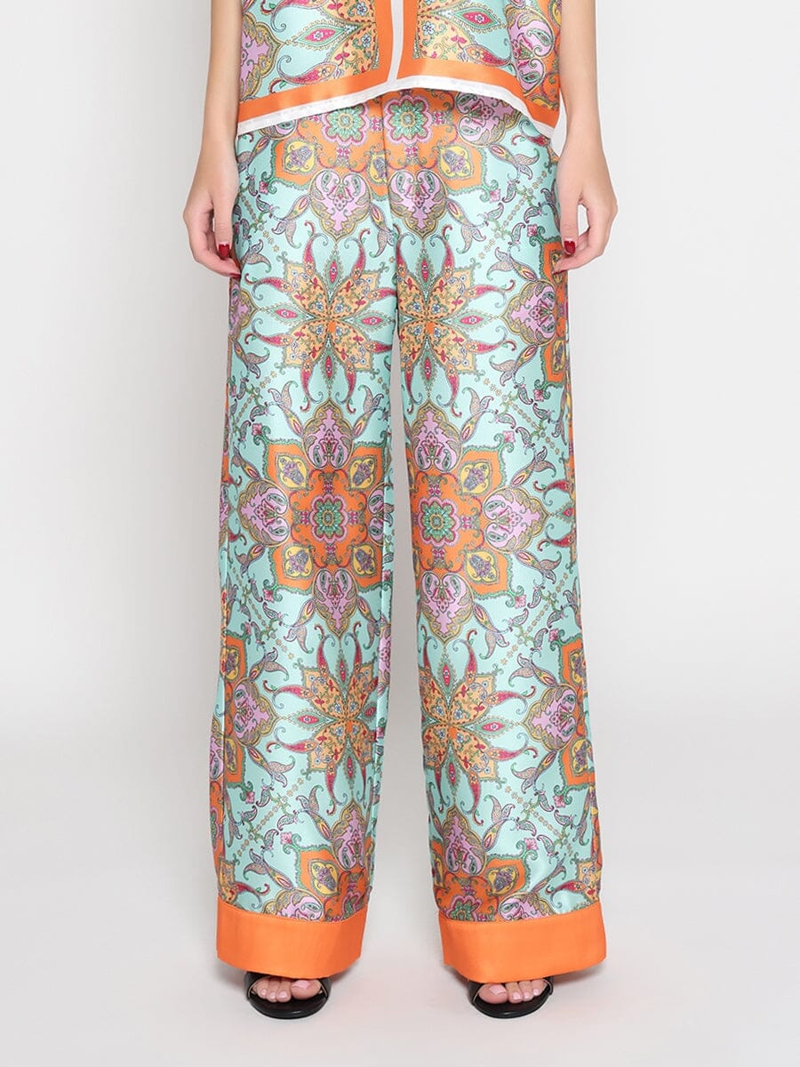 Paisley Print Wide Leg Pants - Image 4