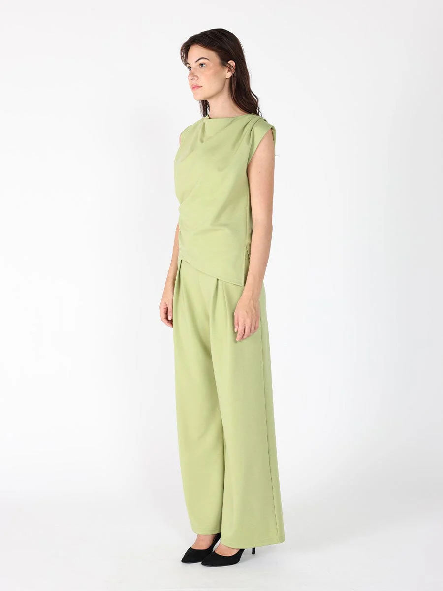 Pleated Wide Leg Pants - Image 6