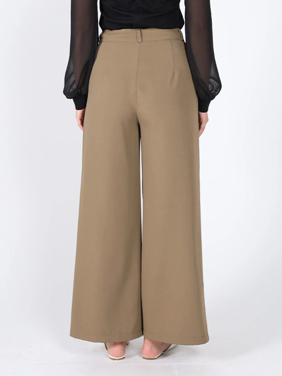 Pleated Wide Leg Pants - Image 8