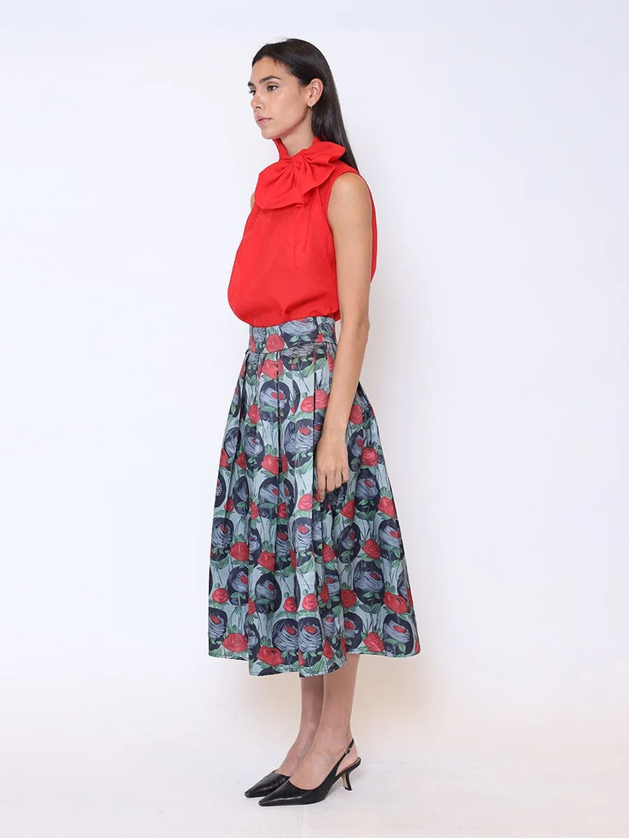 Ribbon Bow Sleeveless Organza Top - Image 3