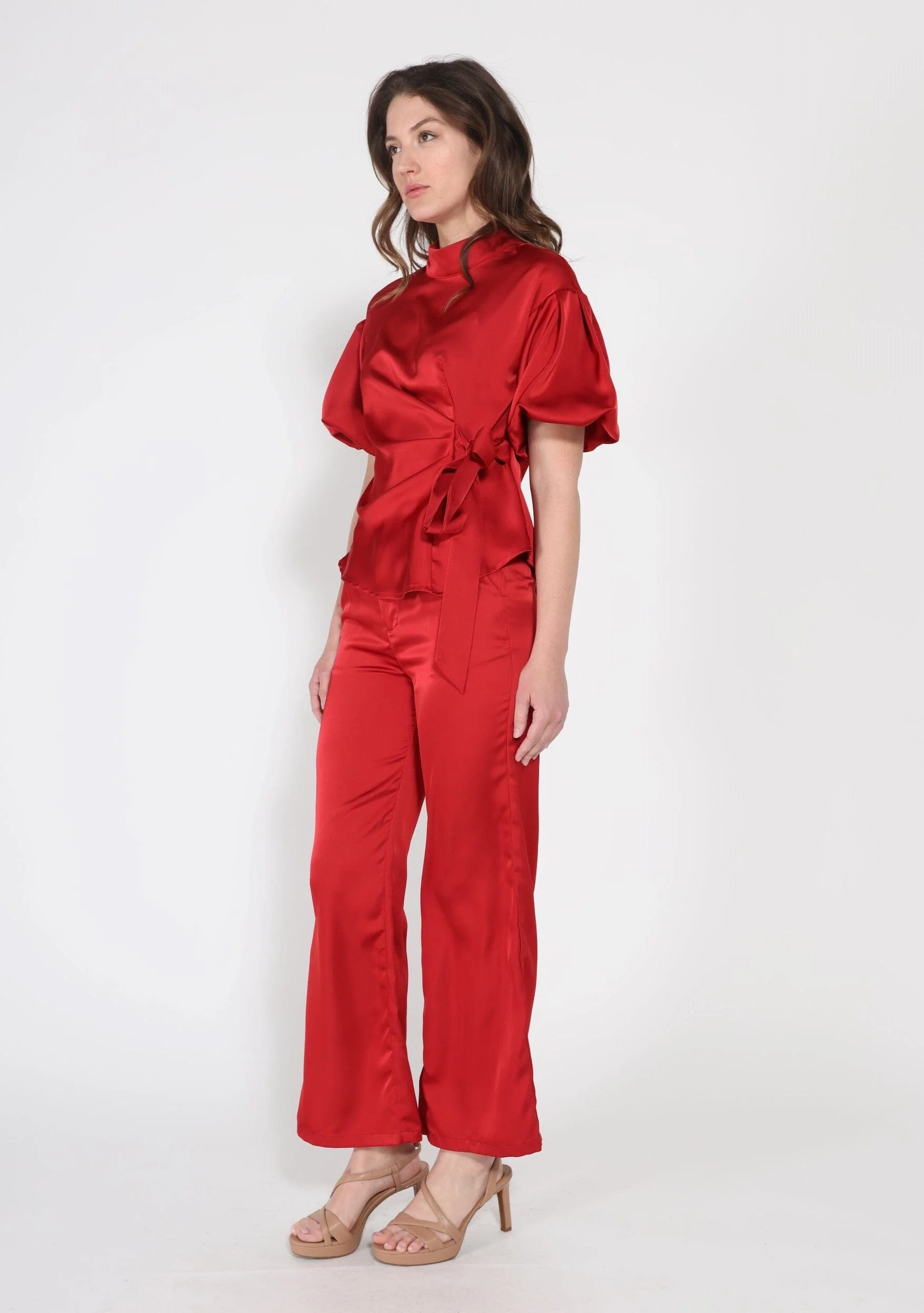 Satin Wide Leg Dress Pants - Image 7