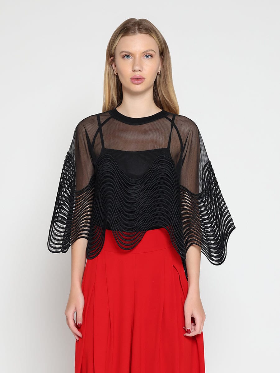 See-Through Round Lace Top - Image 5