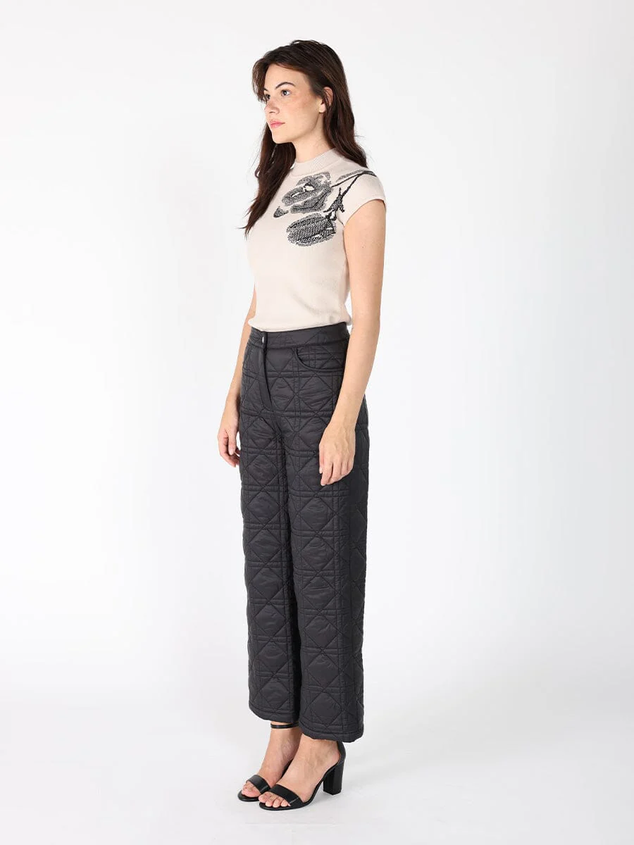 Straight Leg Quilted Puffer Pants - Image 3