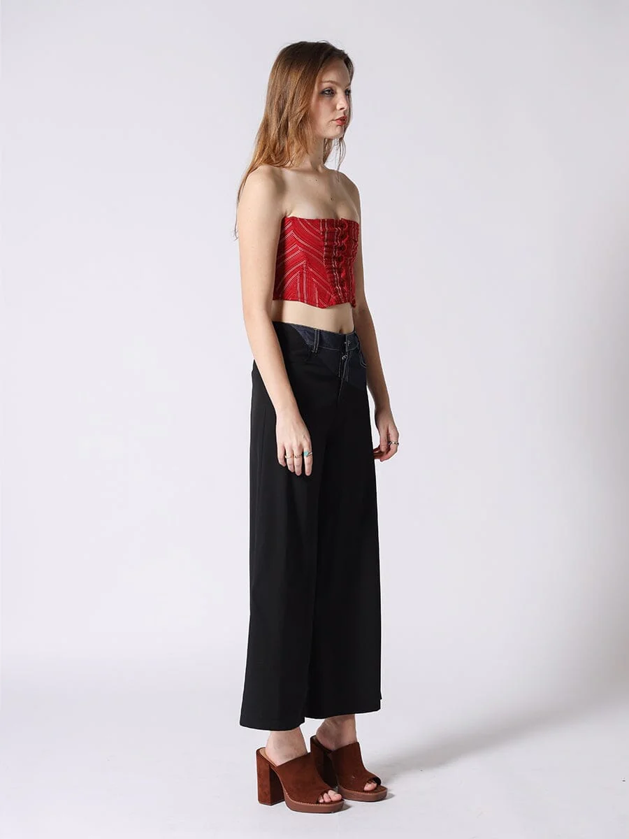 Stripe Bustier with Front Buttons - Image 7