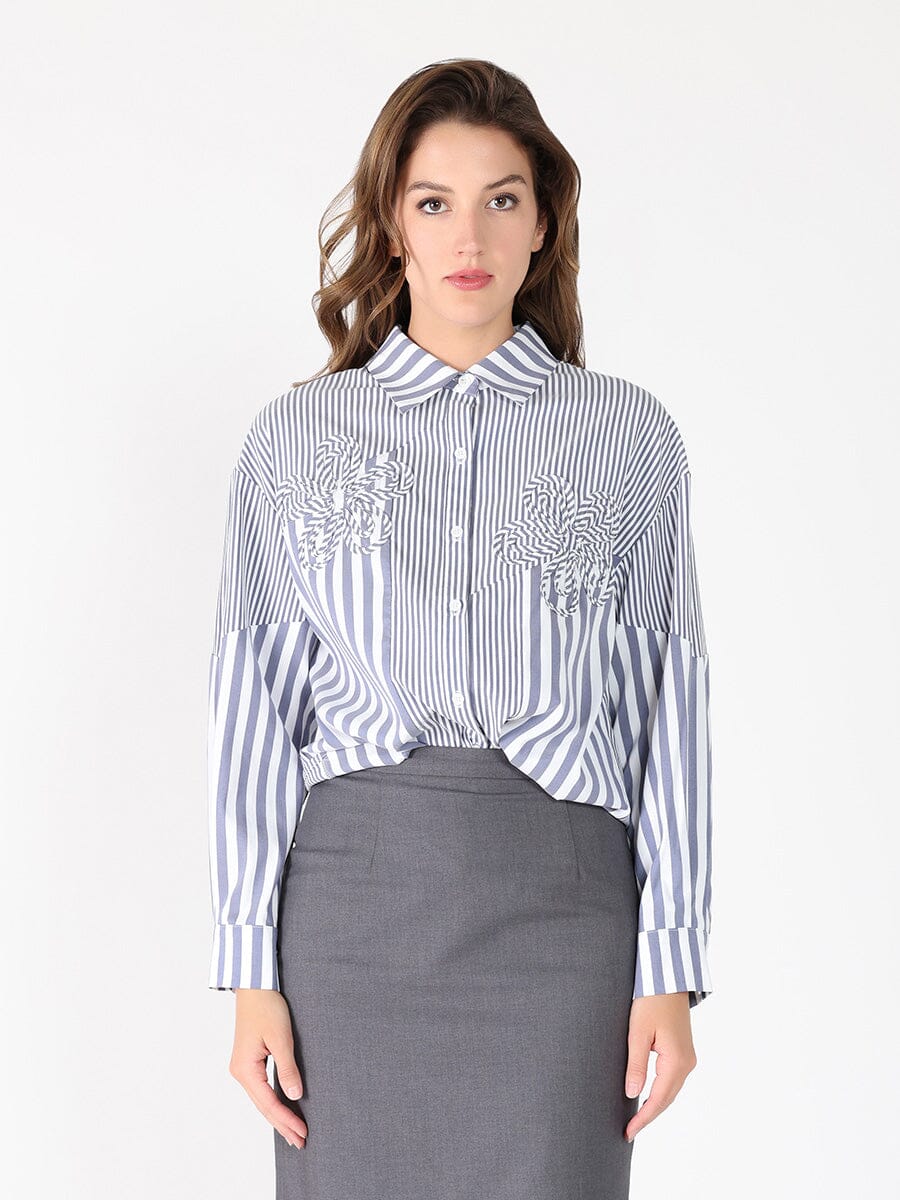 Stripped floral shirt - Image 4