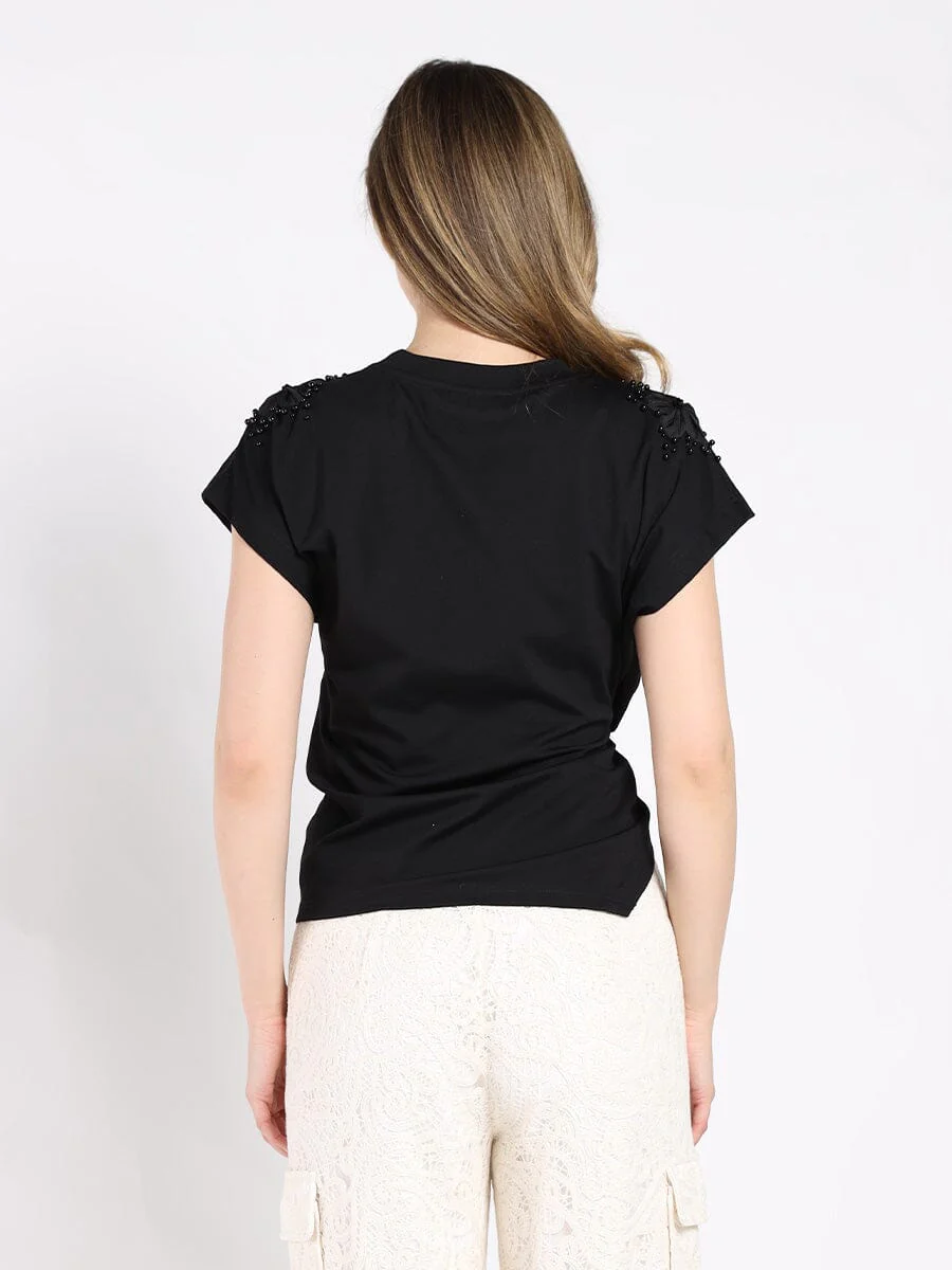 T-Shirt with Drape Front - Image 8