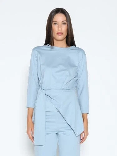 Thick Long Sleeve Shirt with Waist Tie - Image 13