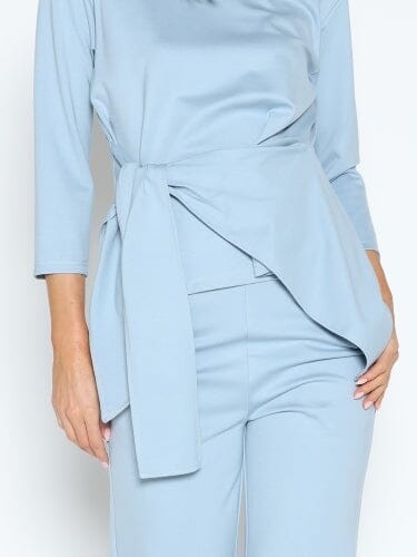 Thick Long Sleeve Shirt with Waist Tie - Image 15